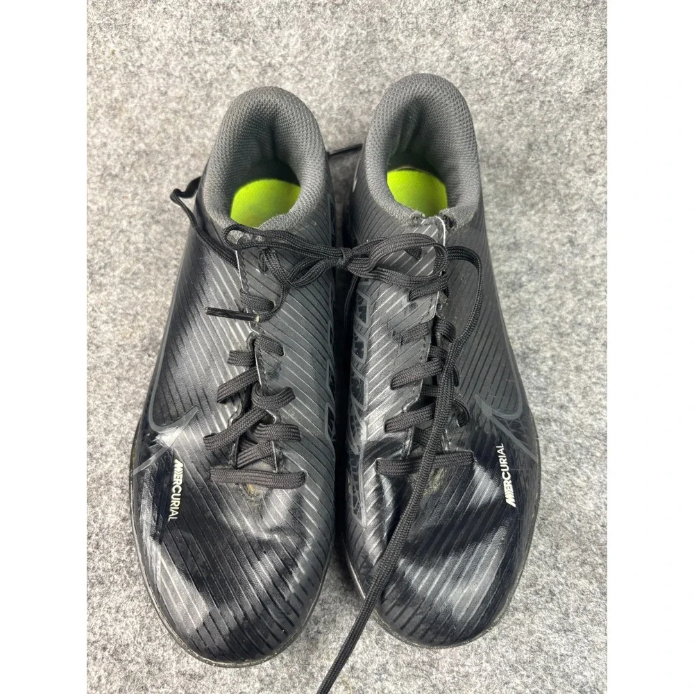 Nike Mercurial Soccer Shoes Kids Size 4Y Black Indoor Court Athletic Sneakers‎